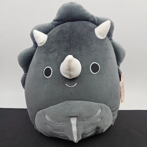 Original Squishmallows Diesel Triceratops Dinosaur Plush Toy 14 Inch Halloween